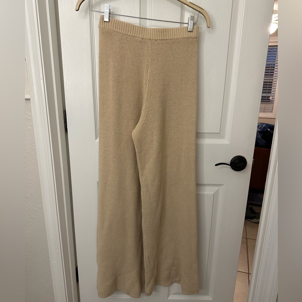 Lulus knitted pants, cream